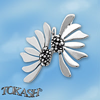 Silver Earings stones 136189