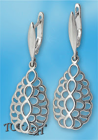 Silver Earings stones 133027