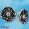 Silver Earings with stones 130025