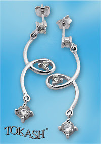 Silver Earings with stone 121592