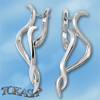Silver Earings stones 133506