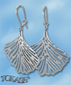 Silver earrings without stones - 131269