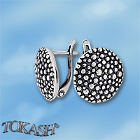 Silver Earings stones 132958