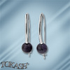 Silver earrings without stones - silver earrings hollow - 401048