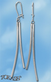 Silver earrings without stones - silver earrings hollow - 401047