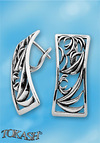 Silver earrings without stones - Silver Earings stones - 136008