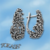 Silver Earings stones 136996