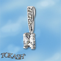 silver pendant stone 186997